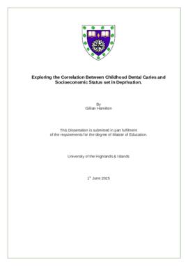 Exploring the Correlation Between Childhood Dental Caries and Socioeconomic Status set in Deprivation